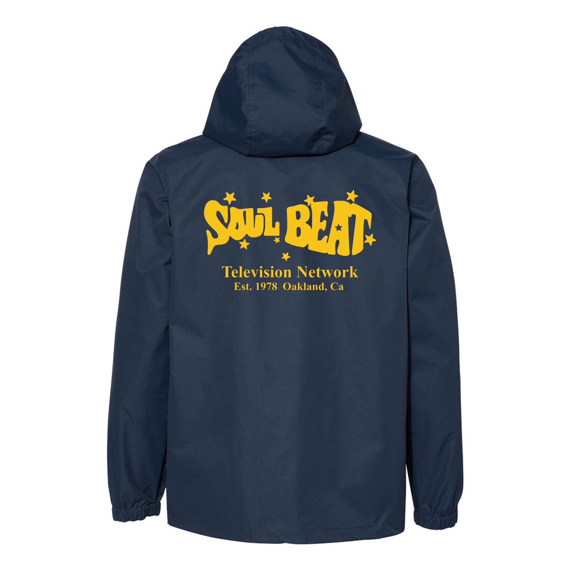 Soul Beat Est 1978 Windbreaker w/Hood - Navy w/Yellow
