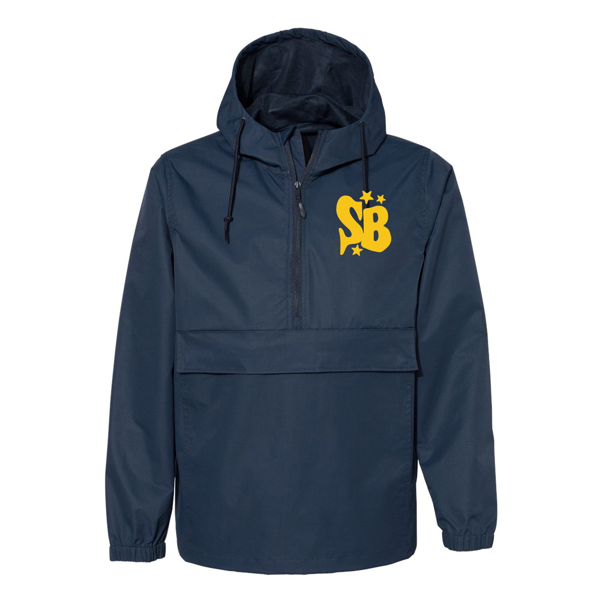 Soul Beat Est 1978 Windbreaker w/Hood - Navy w/Yellow