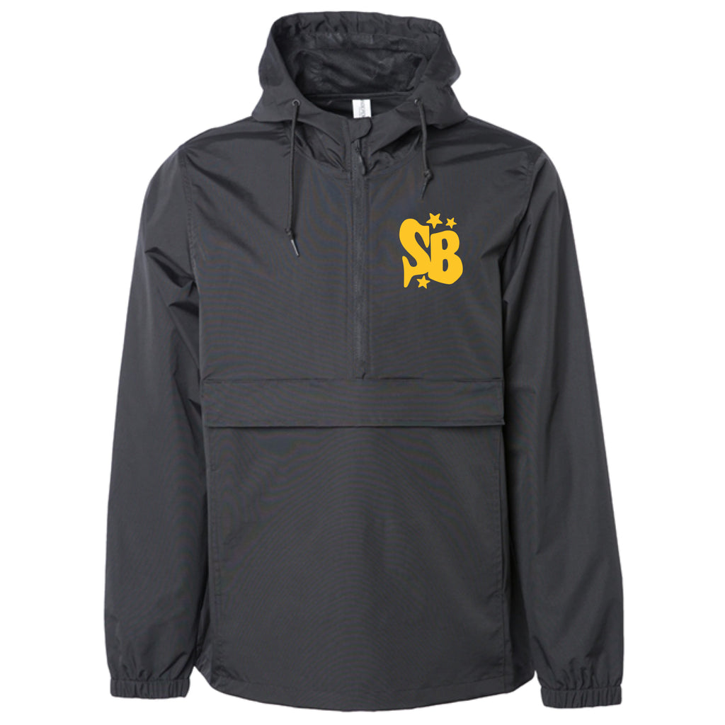 Soul Beat Est 1978 Windbreaker w/Hood - Black w/Yellow